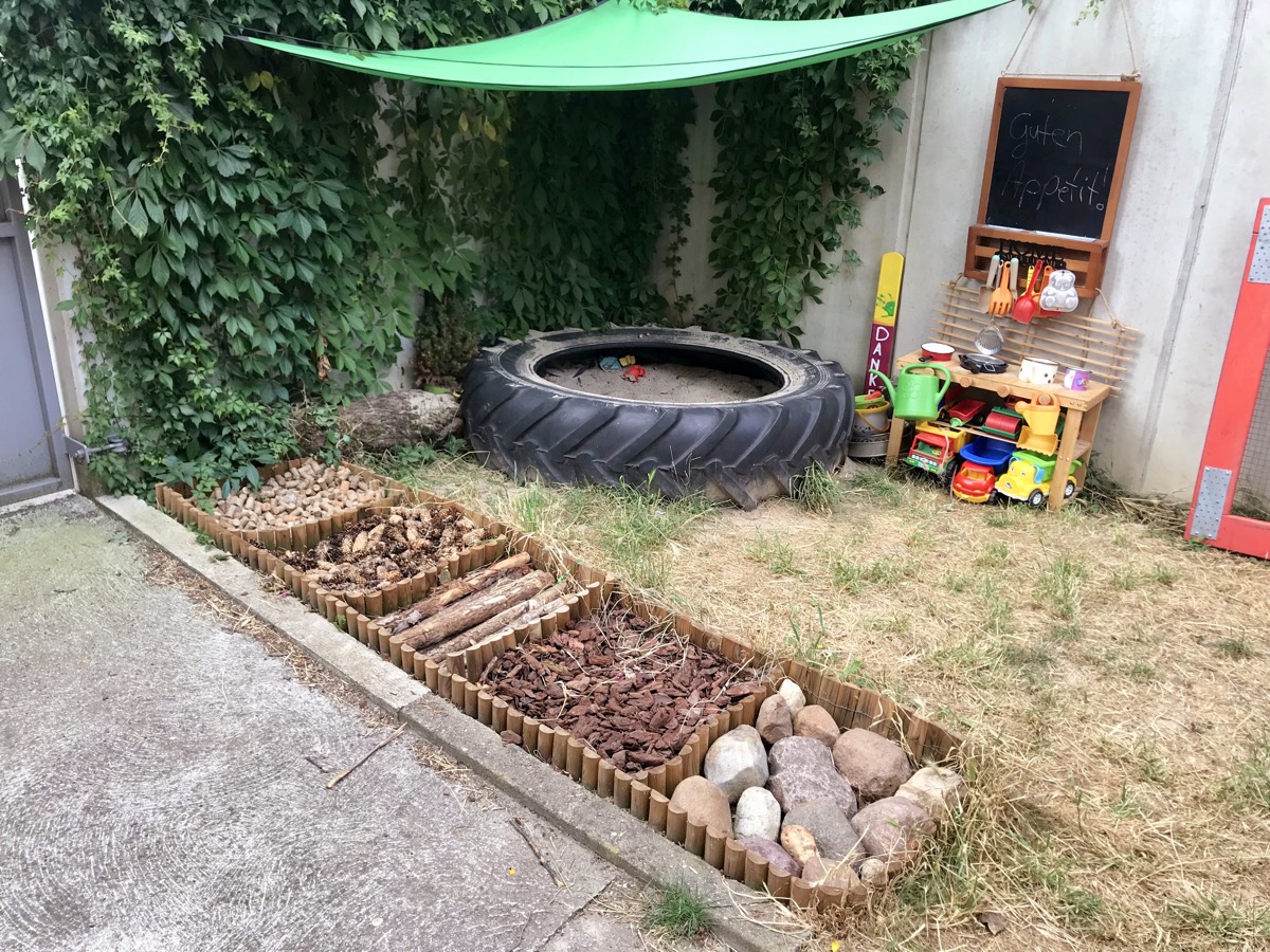 Schattenspielplatz für heiße Tage